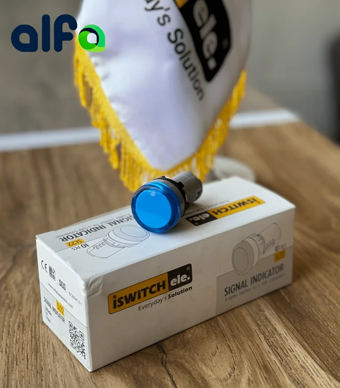 چراغ سیگنال 220 ولت آبی - برند آی سوییچ